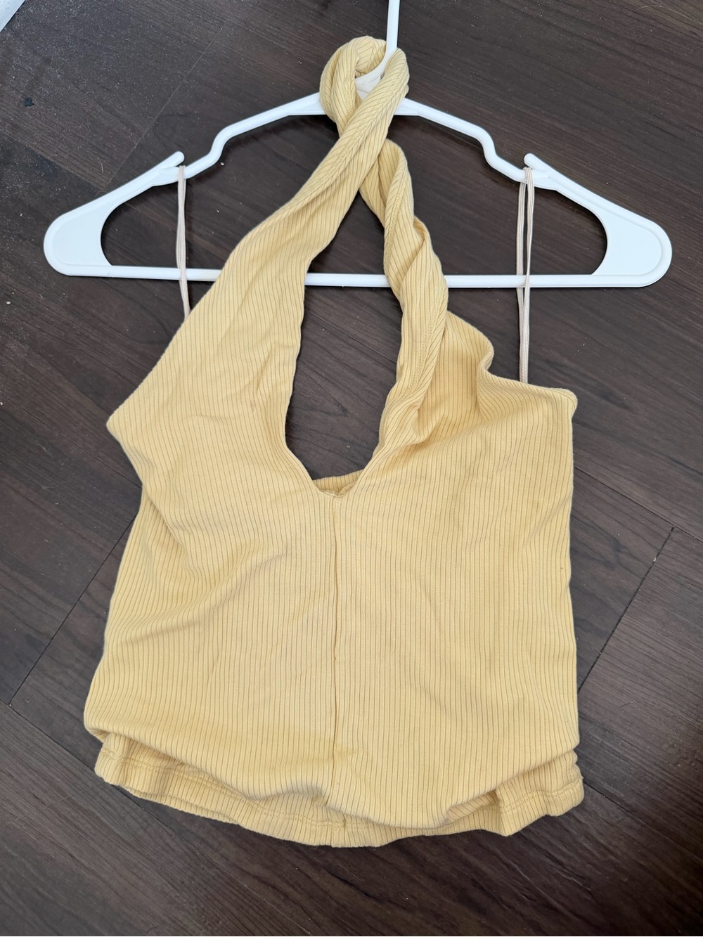 Aritzia / Wilfred Halter Ribbed Tank Top - Yellow